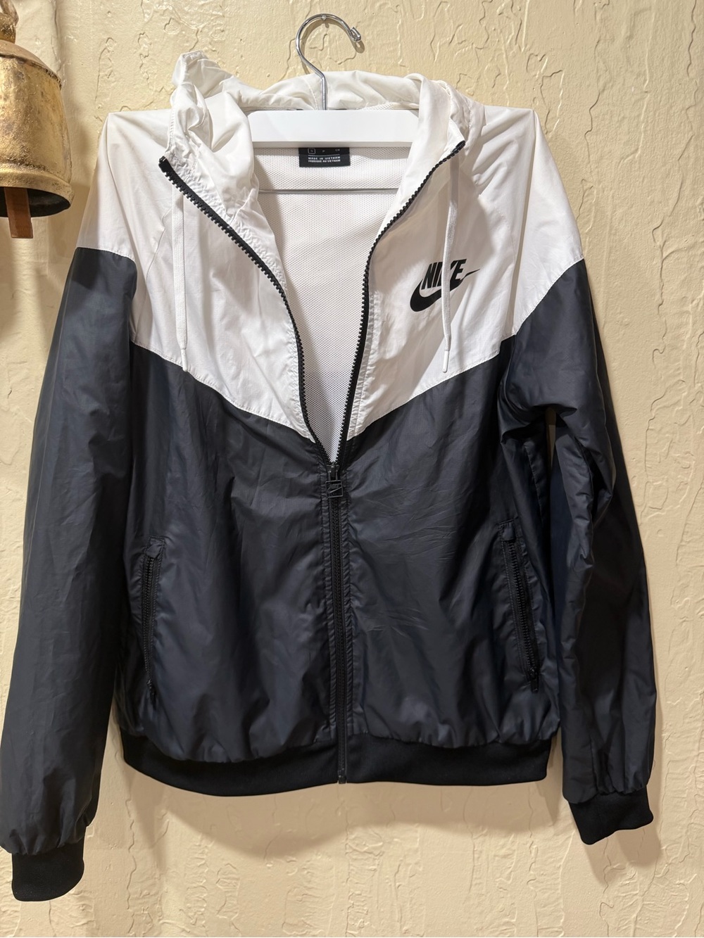 Nike Black & White Colorblock Bomber Jacket
